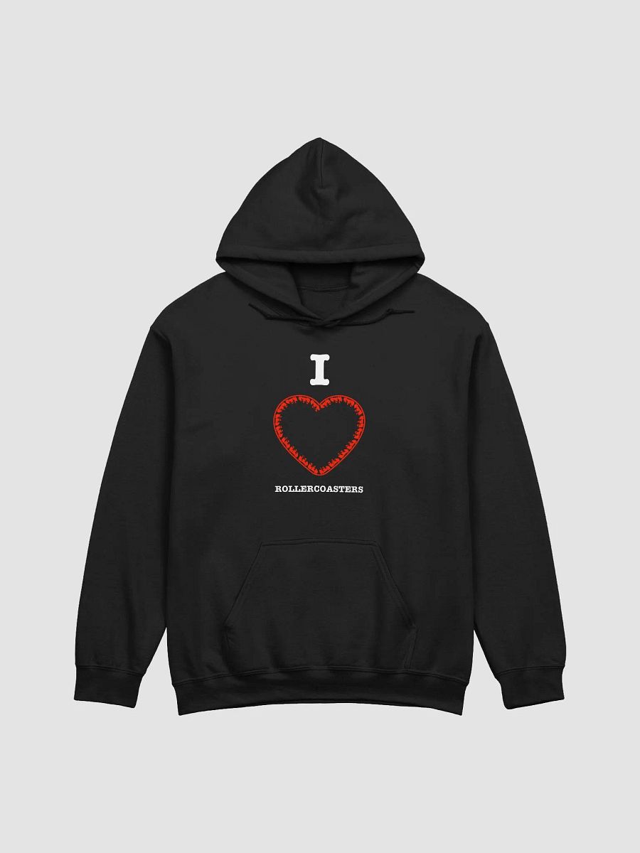 I Love Roller Coasters - Black Hoody product image (2)