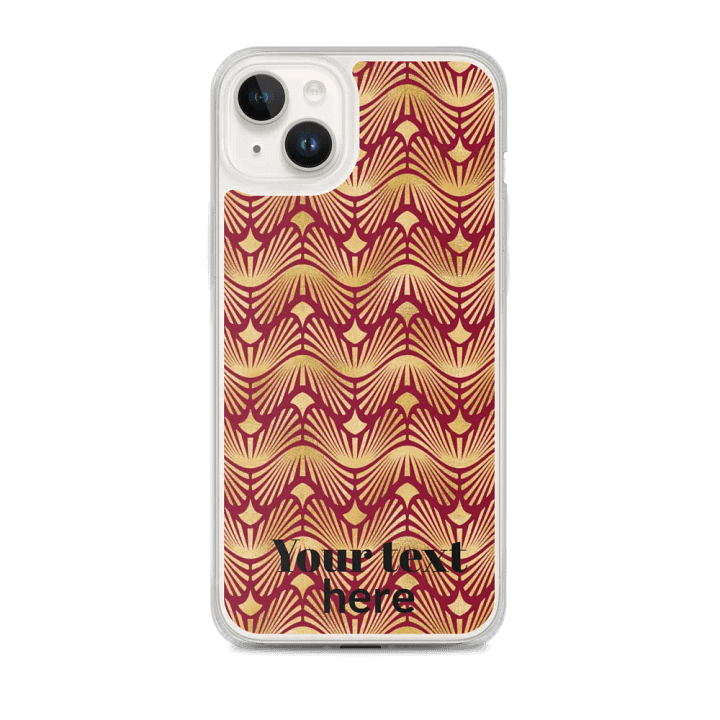 Art Deco Burgundy Gold iPhone® Clear Case product image (1)
