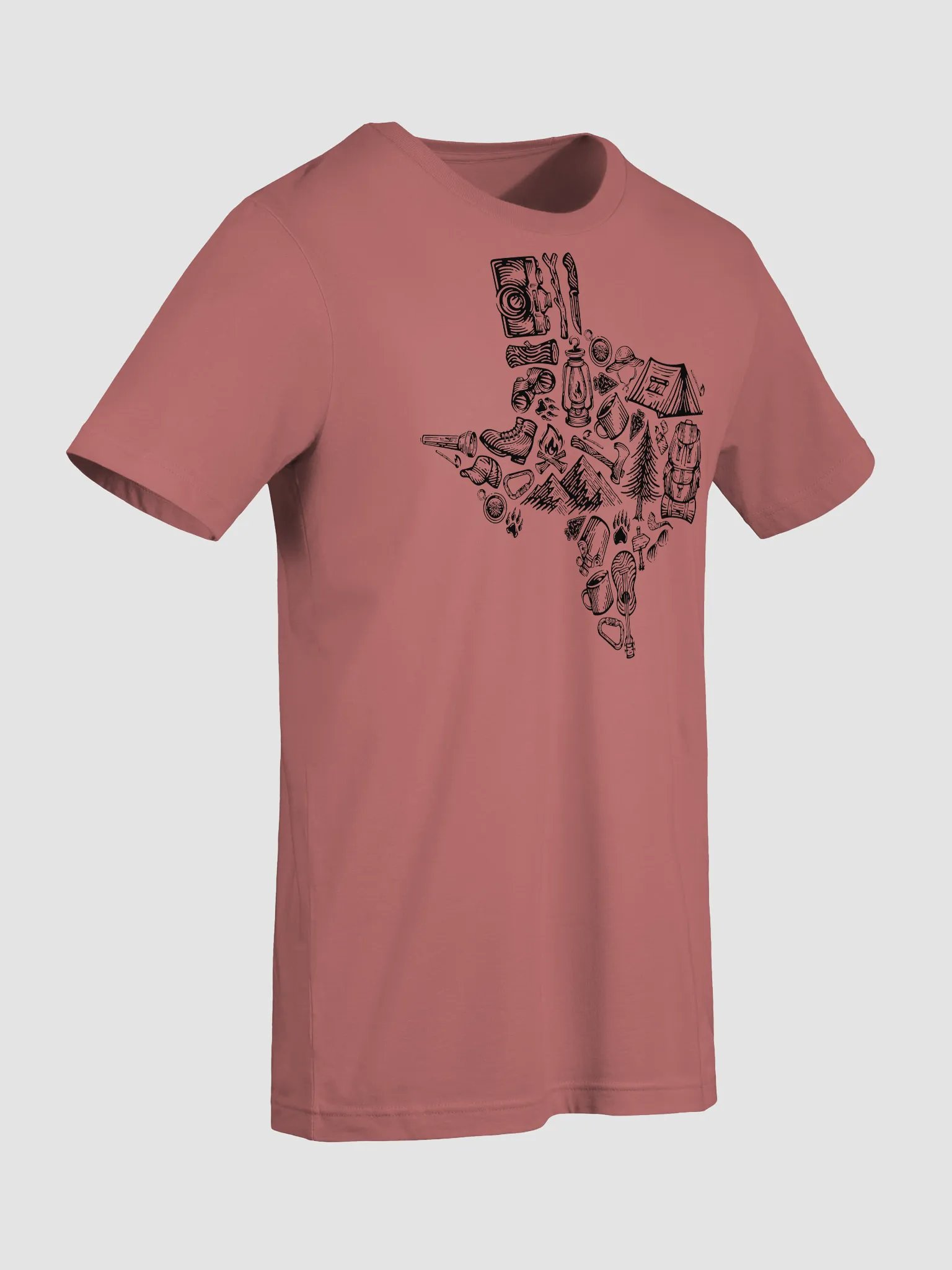 🥾 Texas Outdoors T-Shirt | Bella+Canvas Unisex Tee | Hiking & Nature Collage Design product image (59)