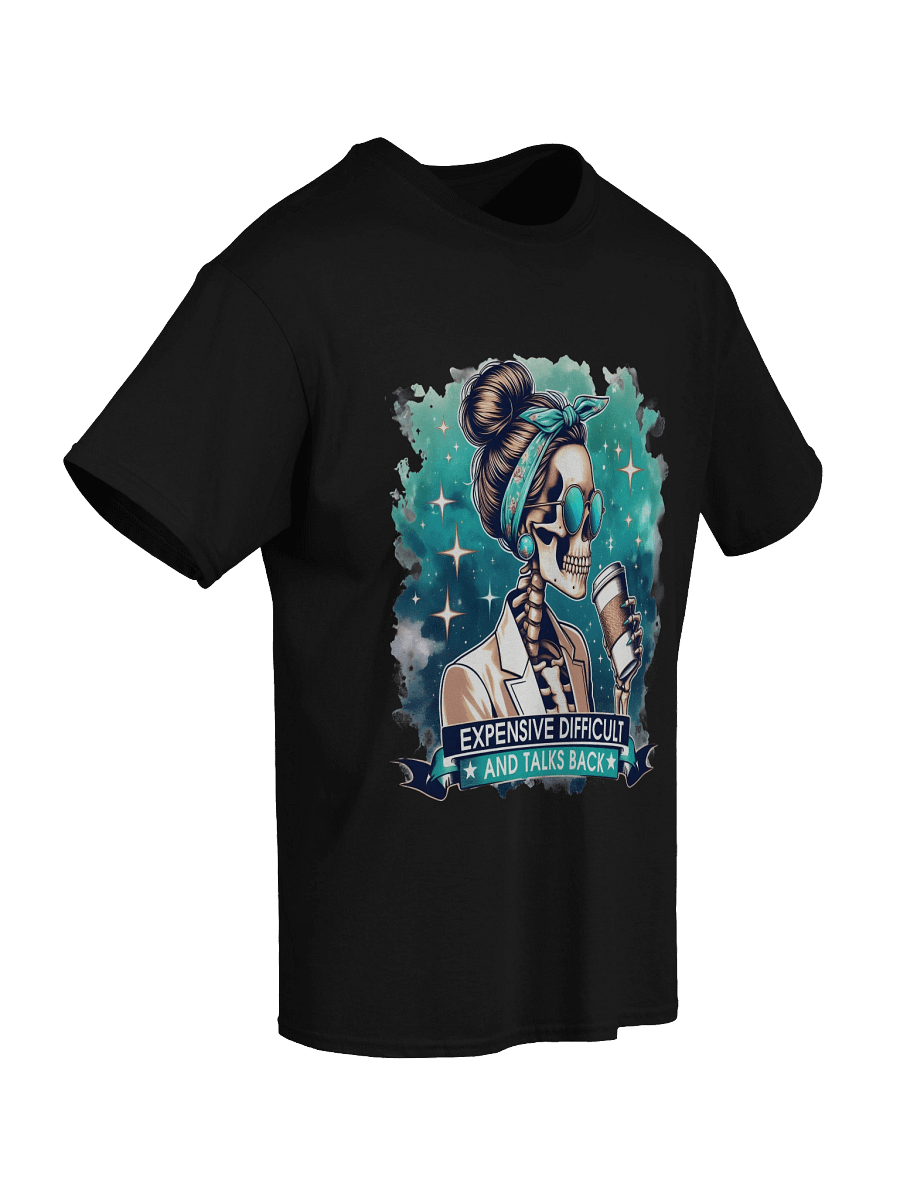 Sassy Skeleton Coffee Graphic T-Shirt product image (18)