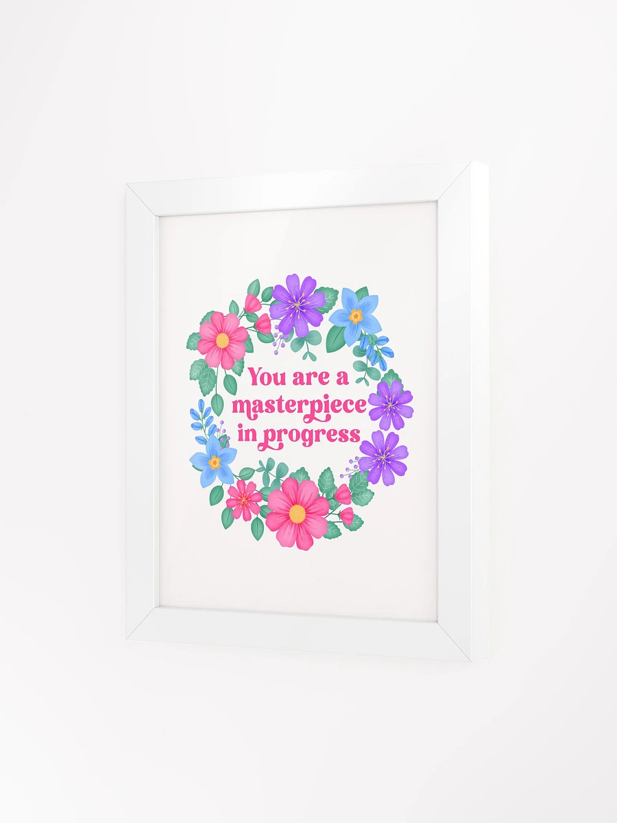 You are a masterpiece in progress - Motivational Wall Art White product image (3)