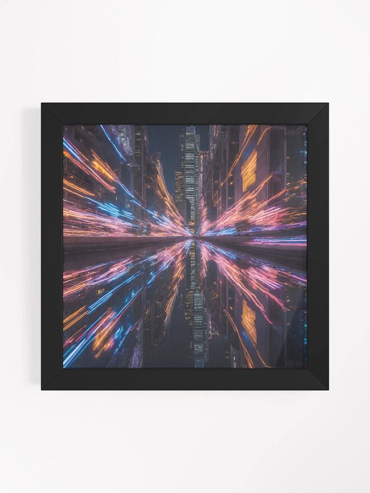 Cityscape and Neon Lights Series #2; Eco-Friendly Matte Poster Art product image (4)
