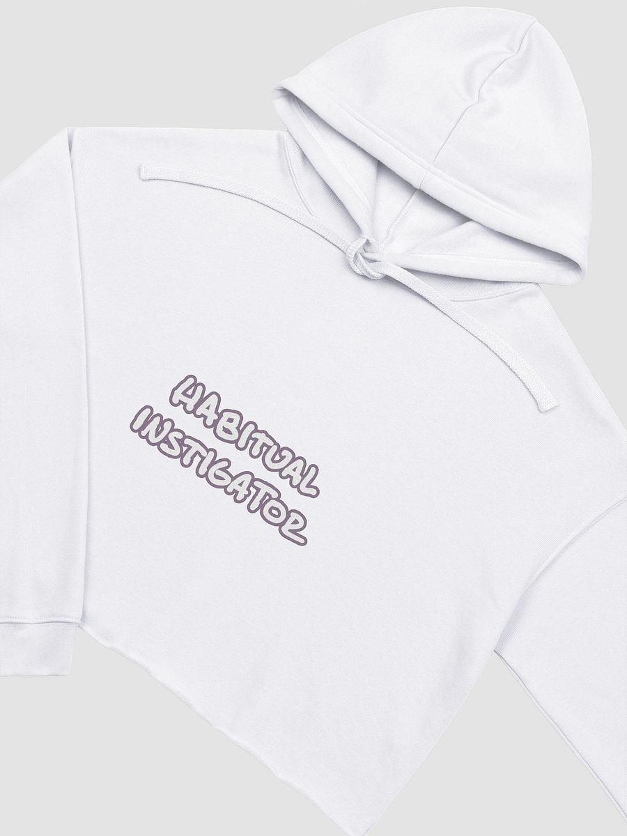 HABITUAL INSTIGATOR (lined design, #8D778F) fleece cropped hoodie product image (29)