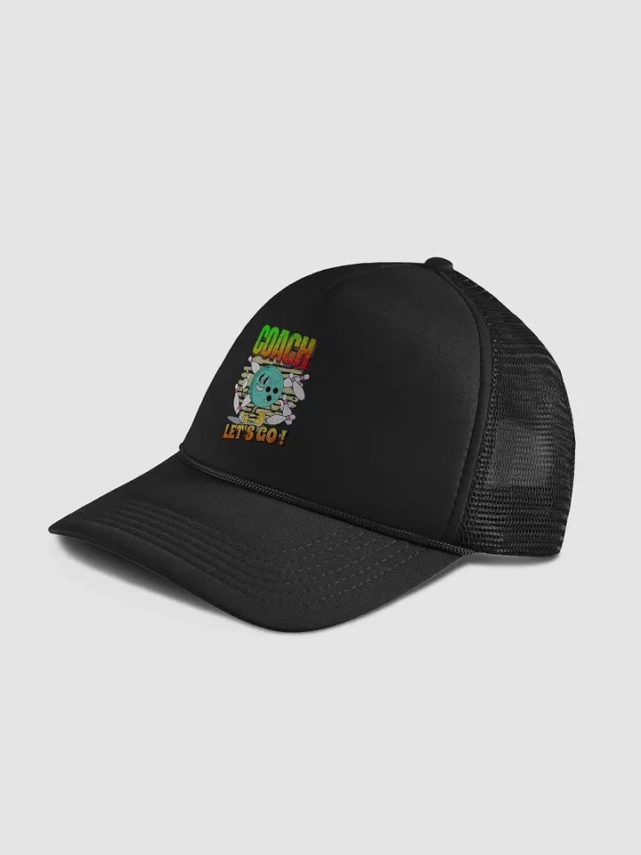 Retro Mascot Coach Bowling Energetic Foam Trucker Hat product image (2)