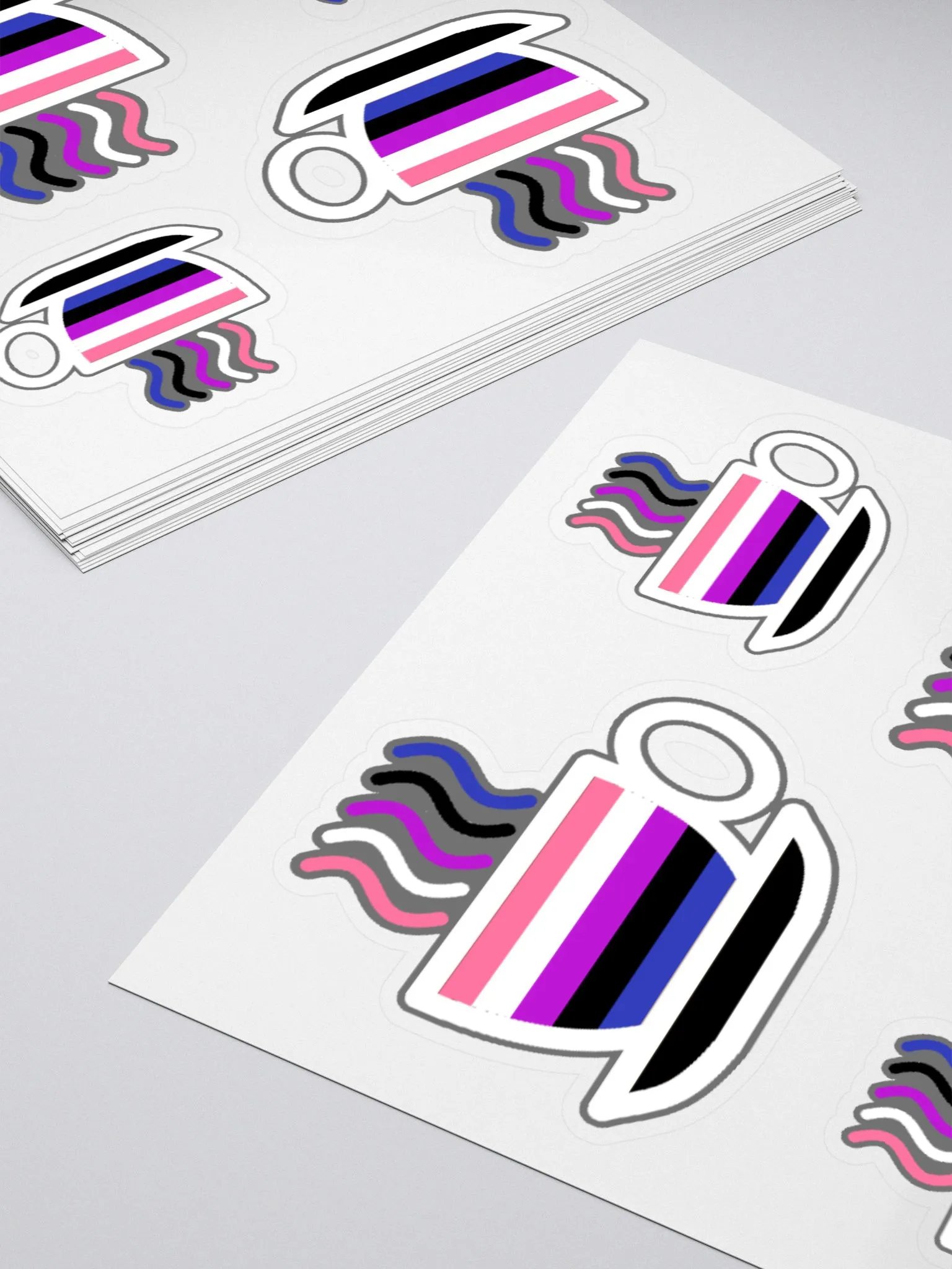 Fluid Emote Kiss Cut Sticker Sheet product image (12)