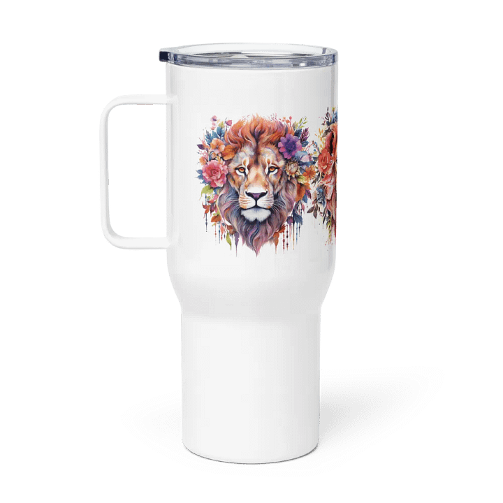 Lion Floral Travel Mug product image (1)