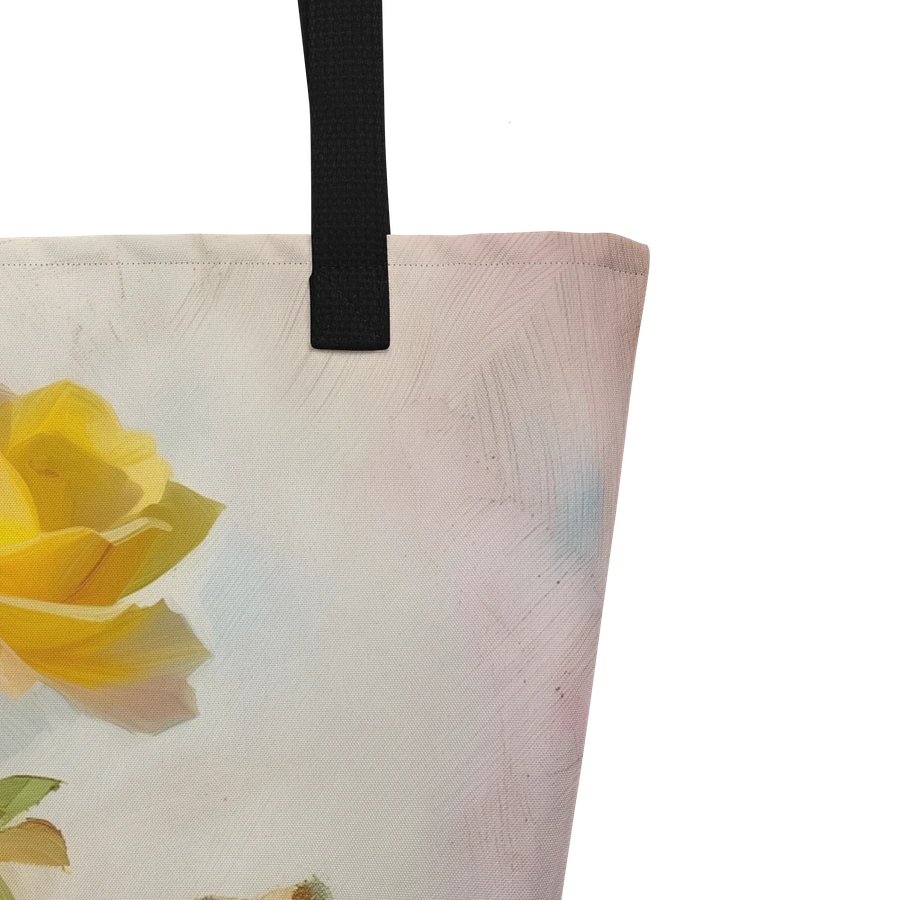 Tote Bag: Vintage Yellow Roses Flowers Floral Design product image (5)