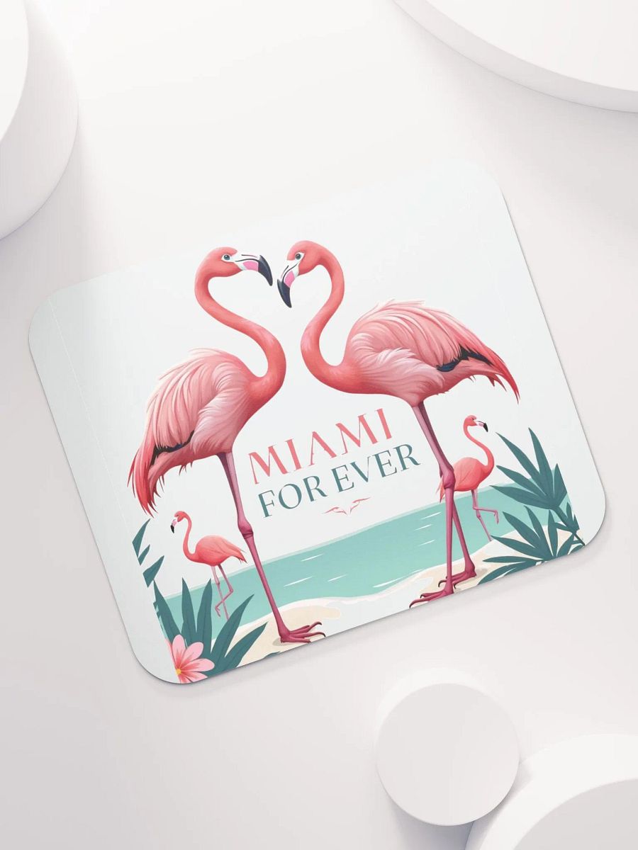 Tropical Flamingo Heart Mouse Pad product image (7)