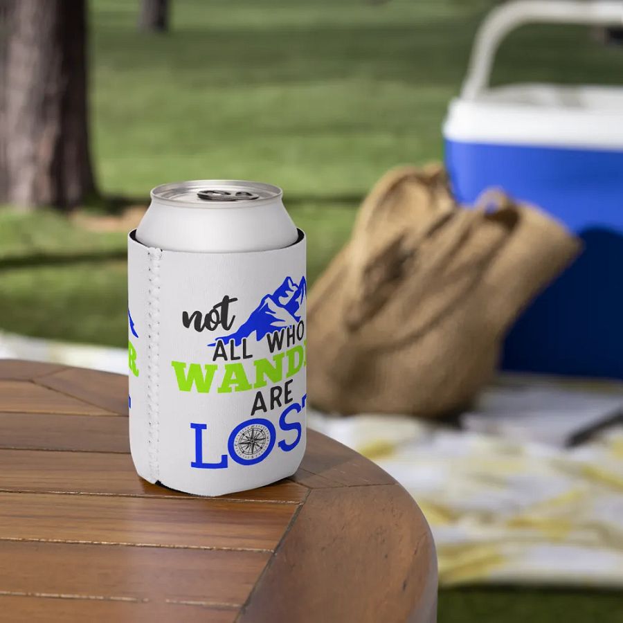 Not All Who Wander Are Lost v2 Can Cooler product image (7)