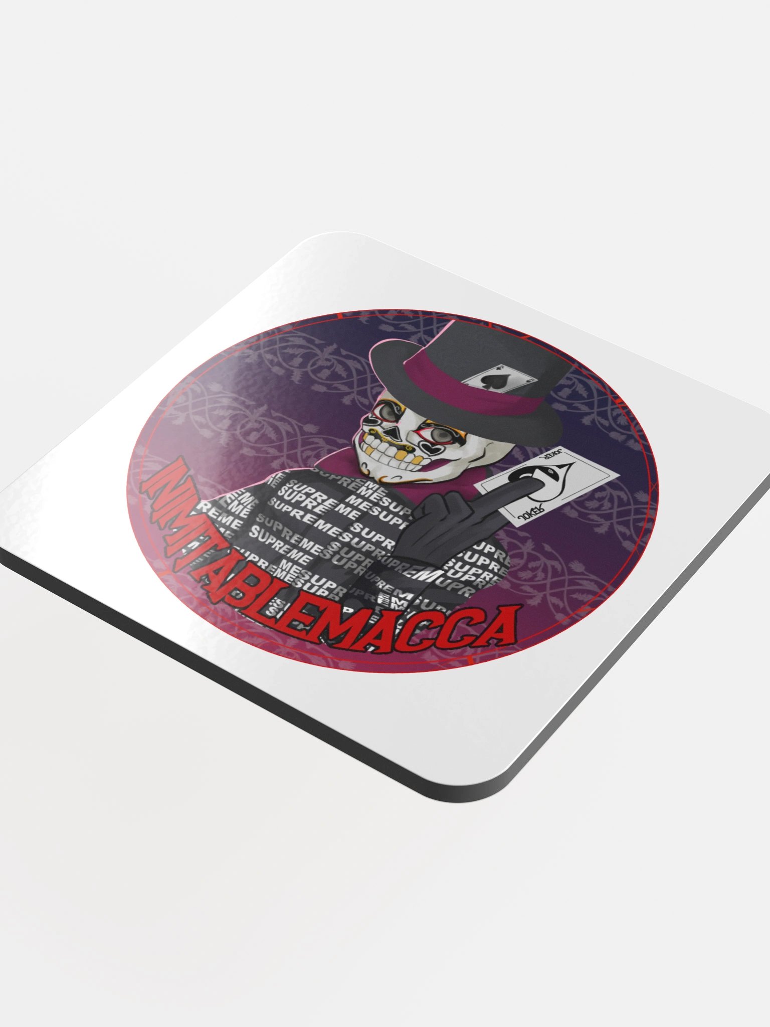 Macca's Logo on a cork coaster product image (4)
