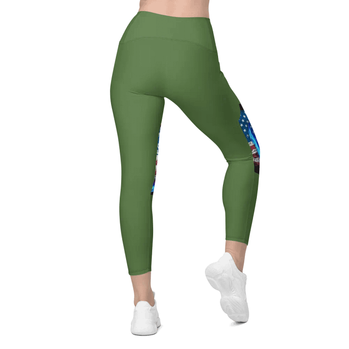 Leggings w pockets fern green product image (2)