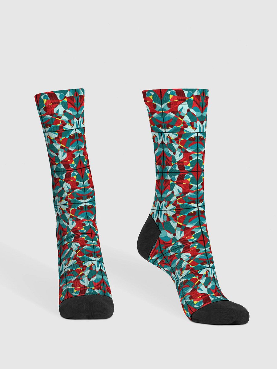 Green Stained Glass – Sustainable Crew Socks product image (2)