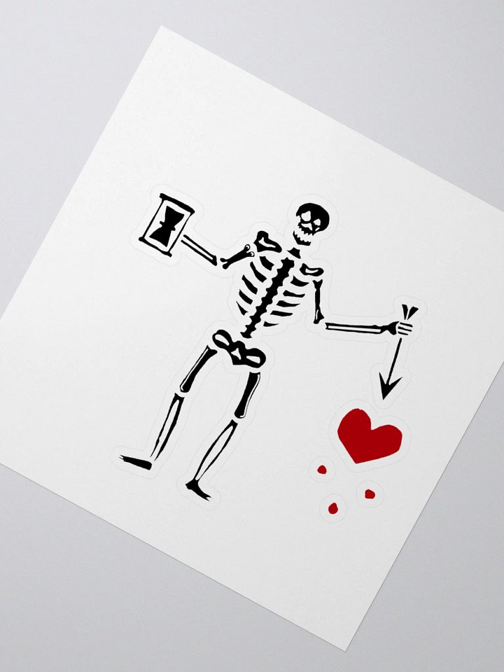Skeleton Stabbing A Heart Stickers product image (4)
