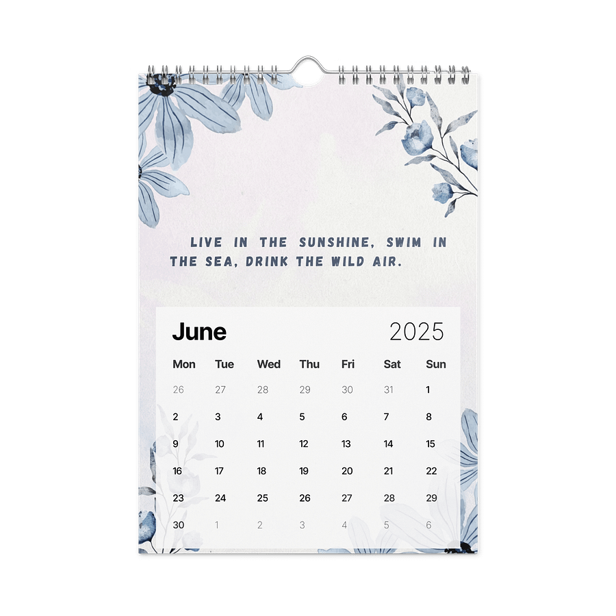 FLORAL INSPIRATIONAL QUOTES WALL CALENDAR 2026 product image (8)