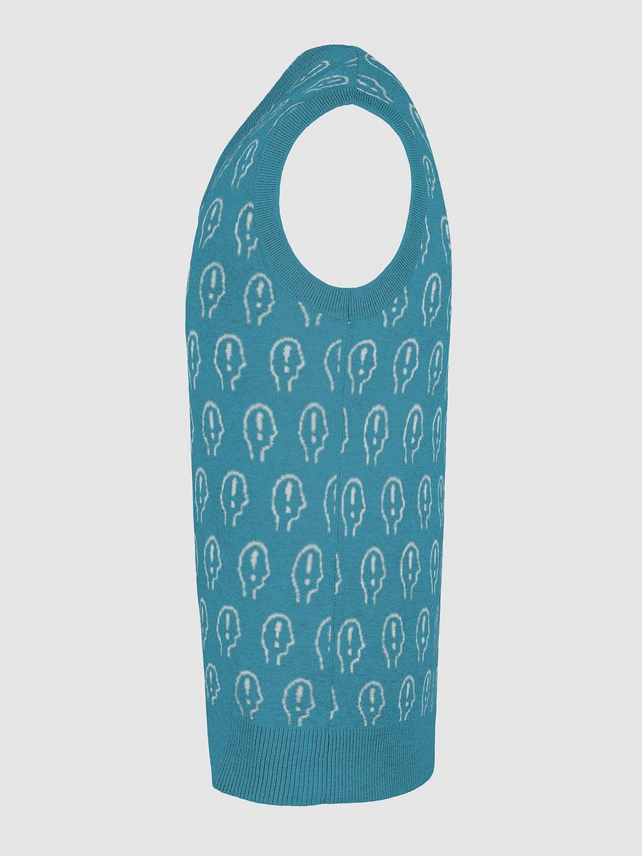 EXCLAIMING MENTALLY (duotone teal) knitwear vest product image (28)