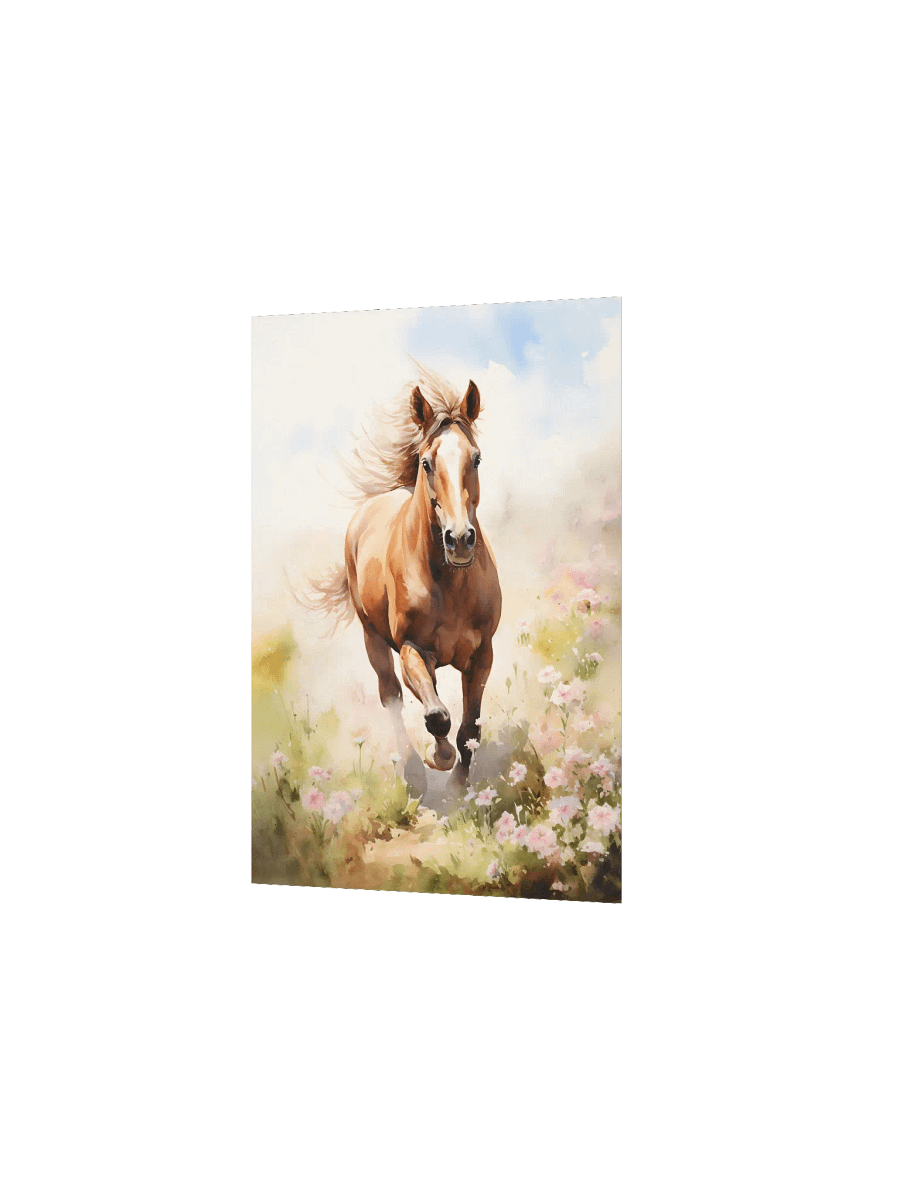 Watercolor Horse Galloping in the Fields product image (3)