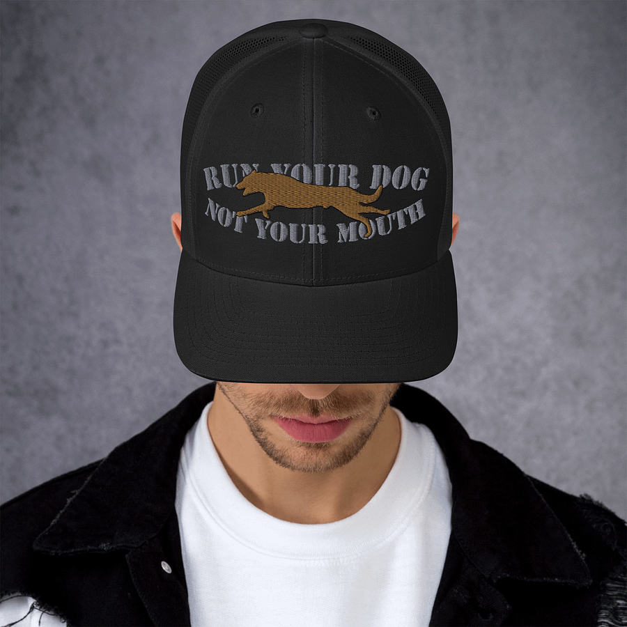 Run Your Dog, Not Your Mouth Retro Trucker Hat - Adult Unisex product image (5)