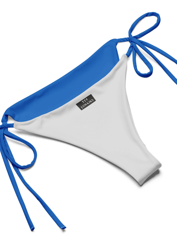 Blue Low Rise Cheeky String Bikini, Mardi Gras Top product image (11)