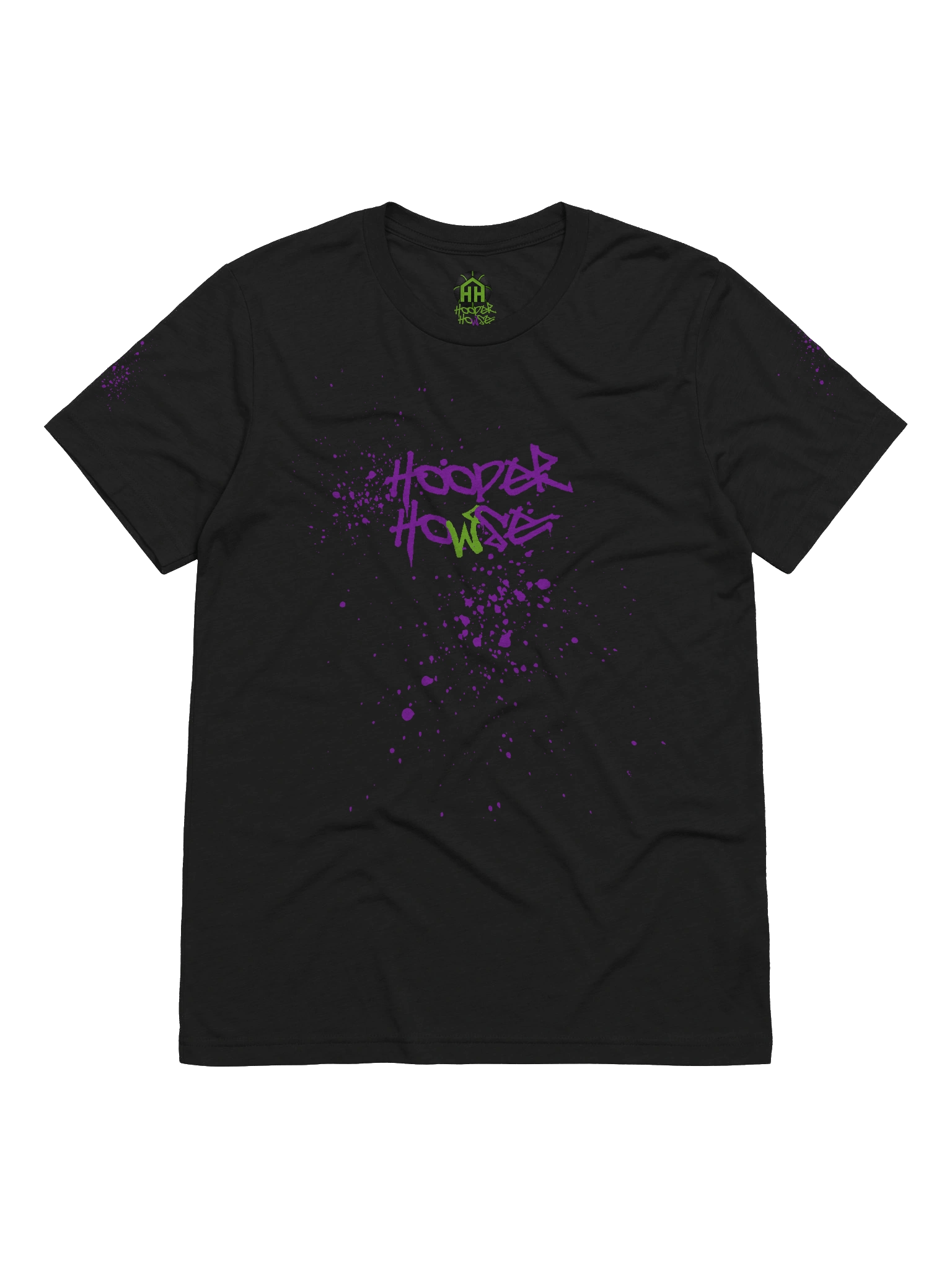 HOOPER HOWSE BLACK TEE - PURP SPLATTER product image (1)
