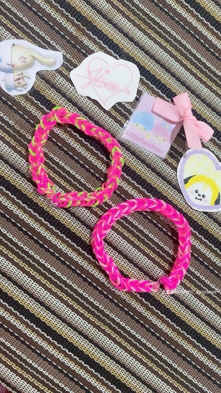 2 Pink Loom Bracelets product image (2)