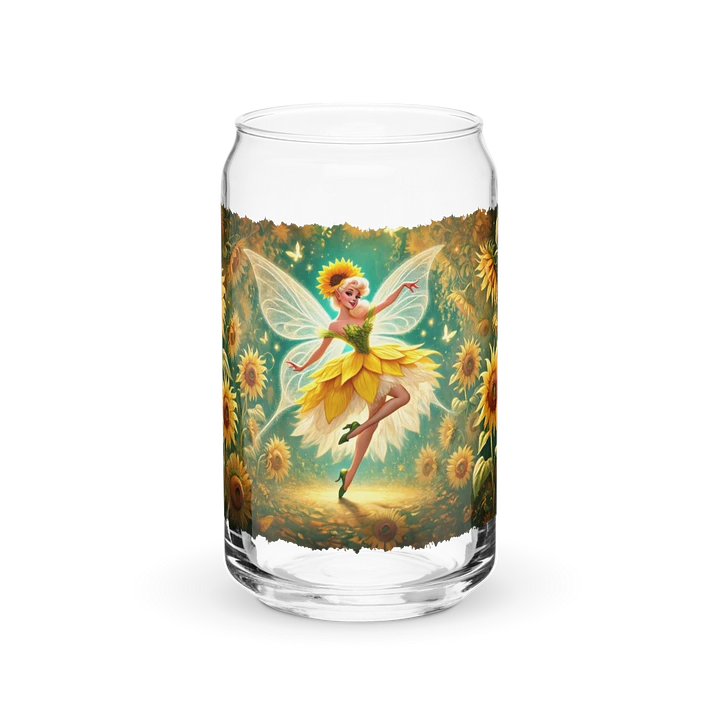 Sunflower Fairy Enchanting Glass with Optional Lid and Straw product image (1)