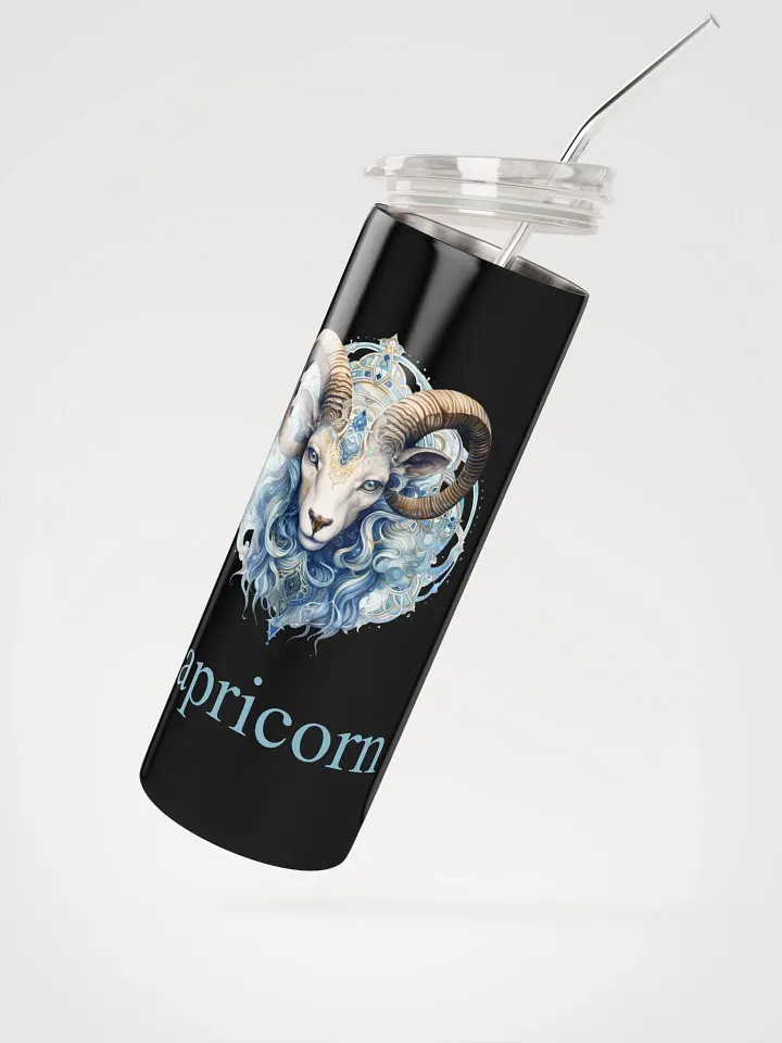 Blue Capricorn Zodiac Stainless Steel Tumbler: Sip in Zodiac Splendor product image (2)