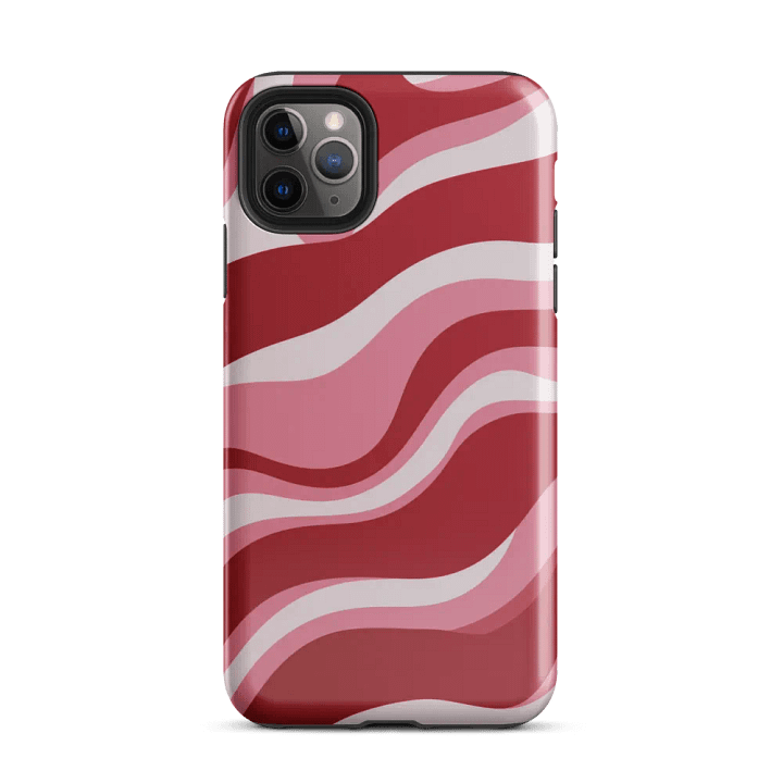 Wavy Lines (Red and Pink) Tough iPhone® Case product image (51)