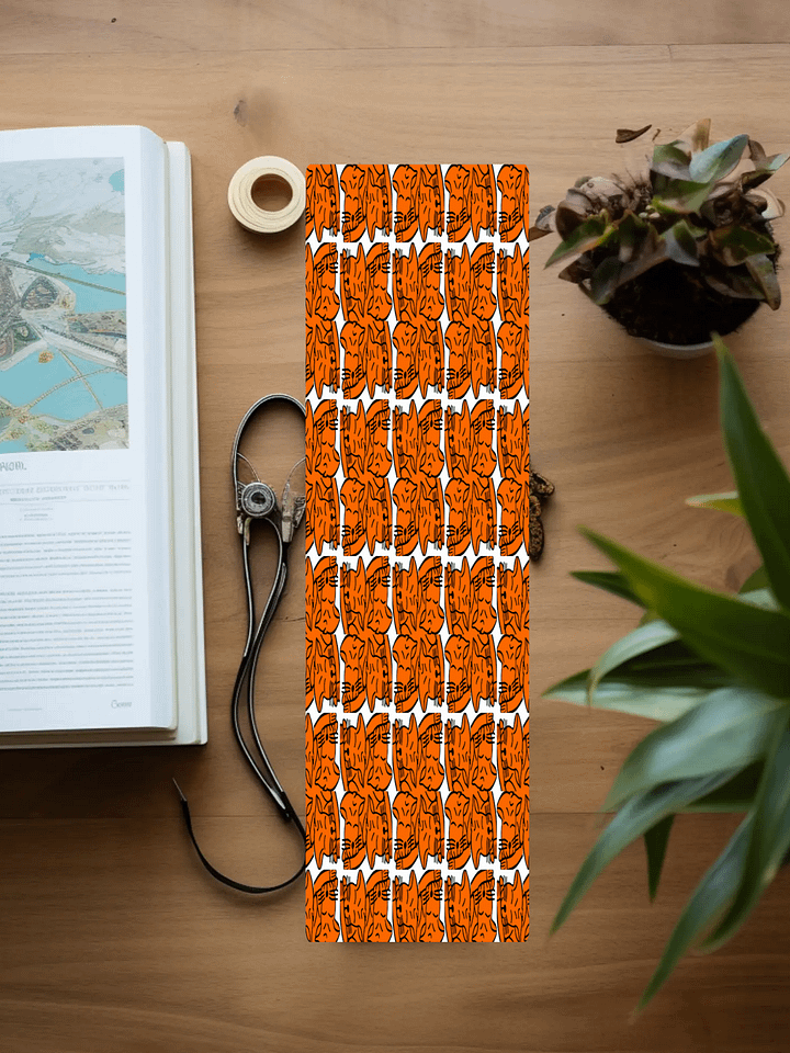 Cute Cartoon Orange Tabby Pattern Laminated Bookmark with Tassel for the Feline Loving Book Reader in Your Life product image (1)