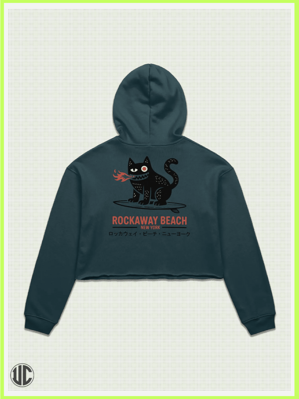 UnkoCon – Rockaway Beach NY Surfer Crop Hoodie product image (1)