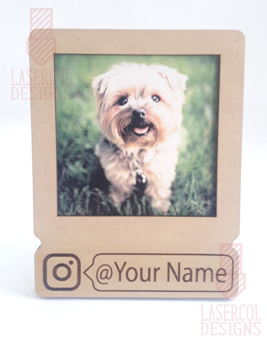Photo frame with Instagram Handle - Laser Cut Files product image (4)