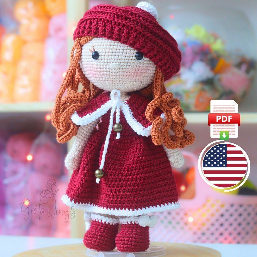 Amber at Christmas Amigurumi Pattern (Digital Download) product image (1)