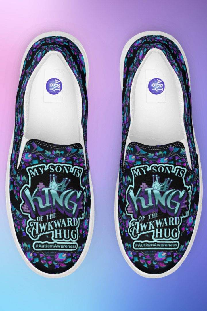 King of the Awkward Hug #Autism Awareness All Over Print Shoes product image (1)