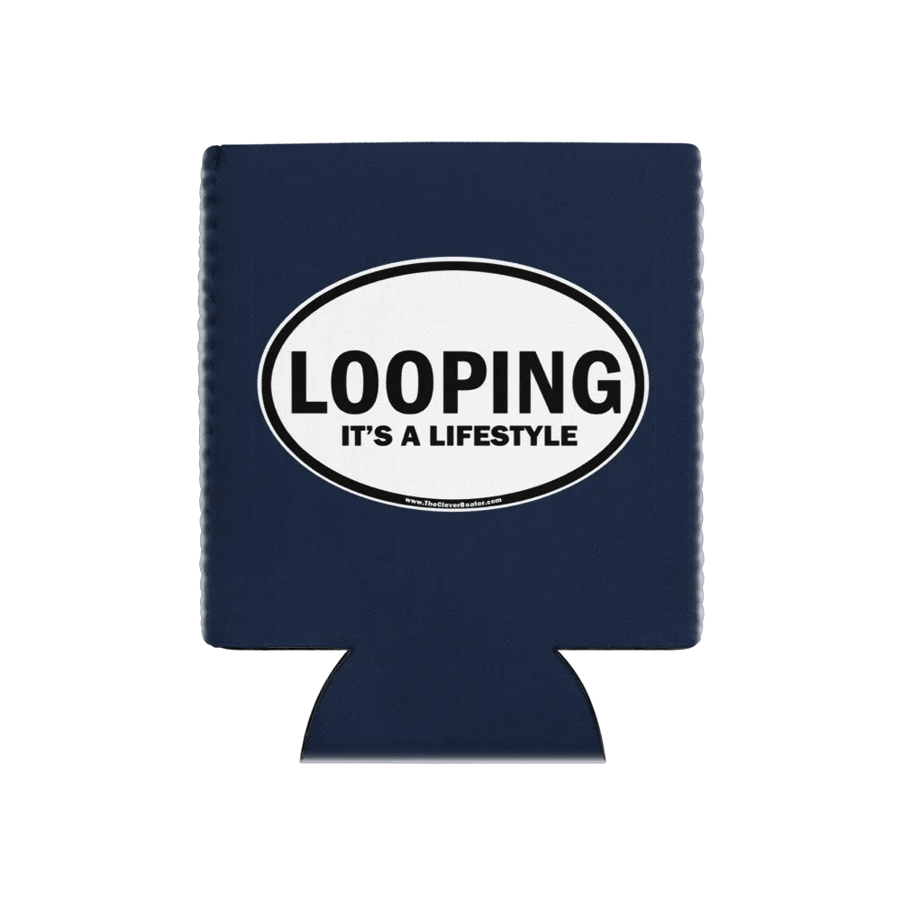 LOOPING-It's A Lifestyle - Dark Blue Can Koozie product image (1)