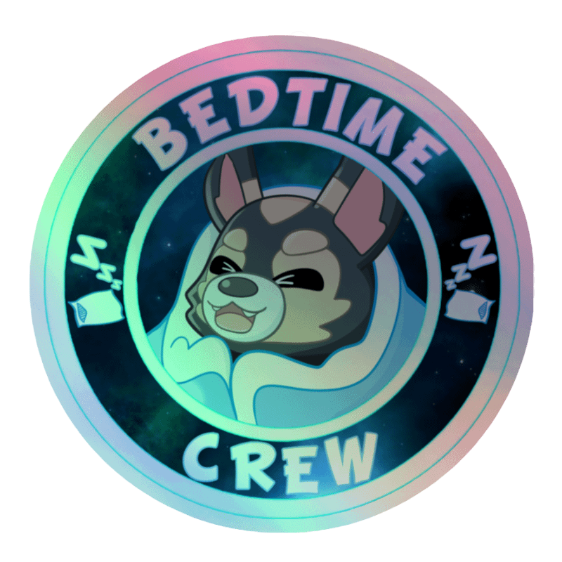 Holo Bedtime Crew Sticker product image (3)
