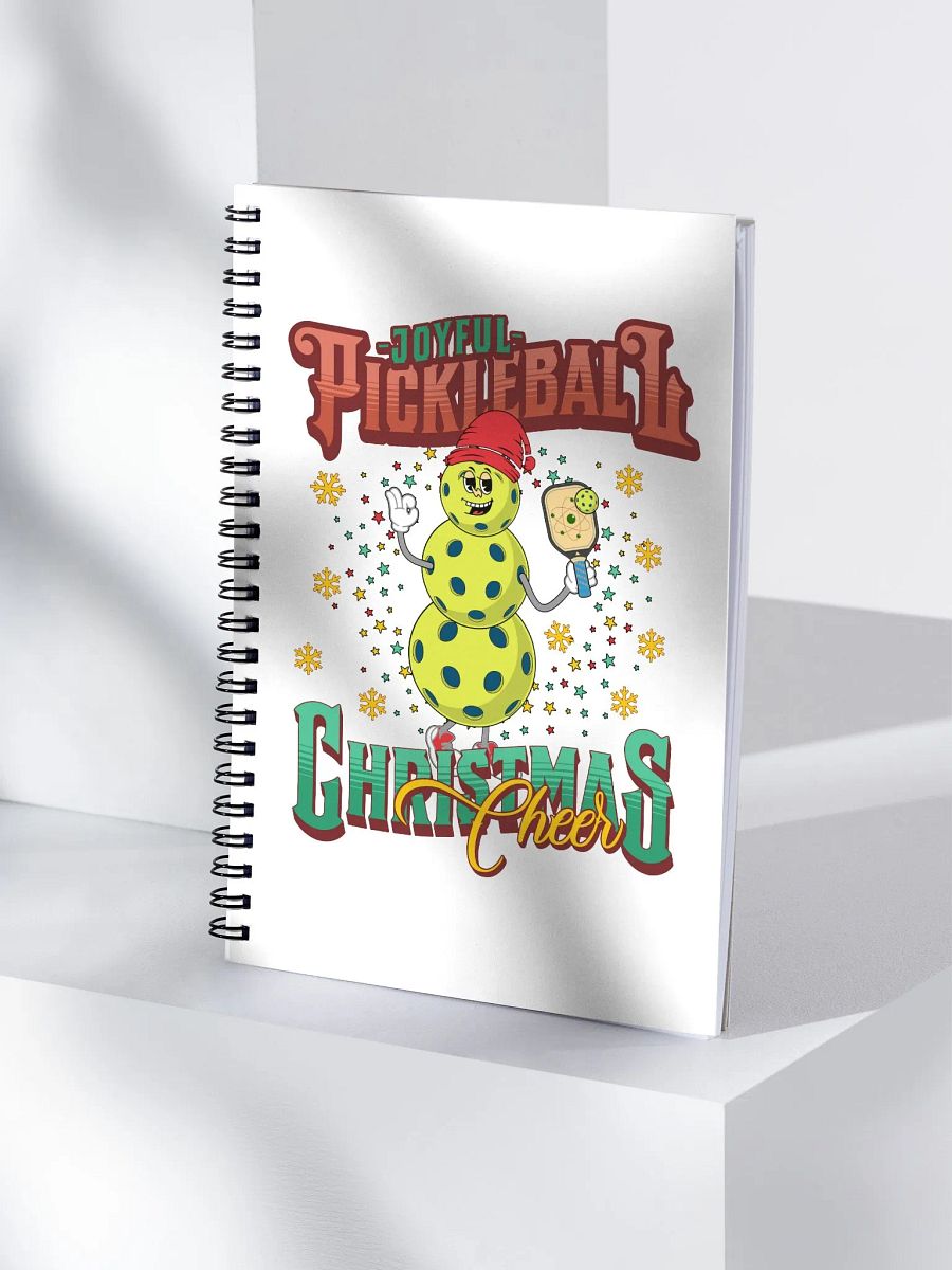 Joyful Pickleball Christmas Cheer Snowman Spiral Notebook product image (3)