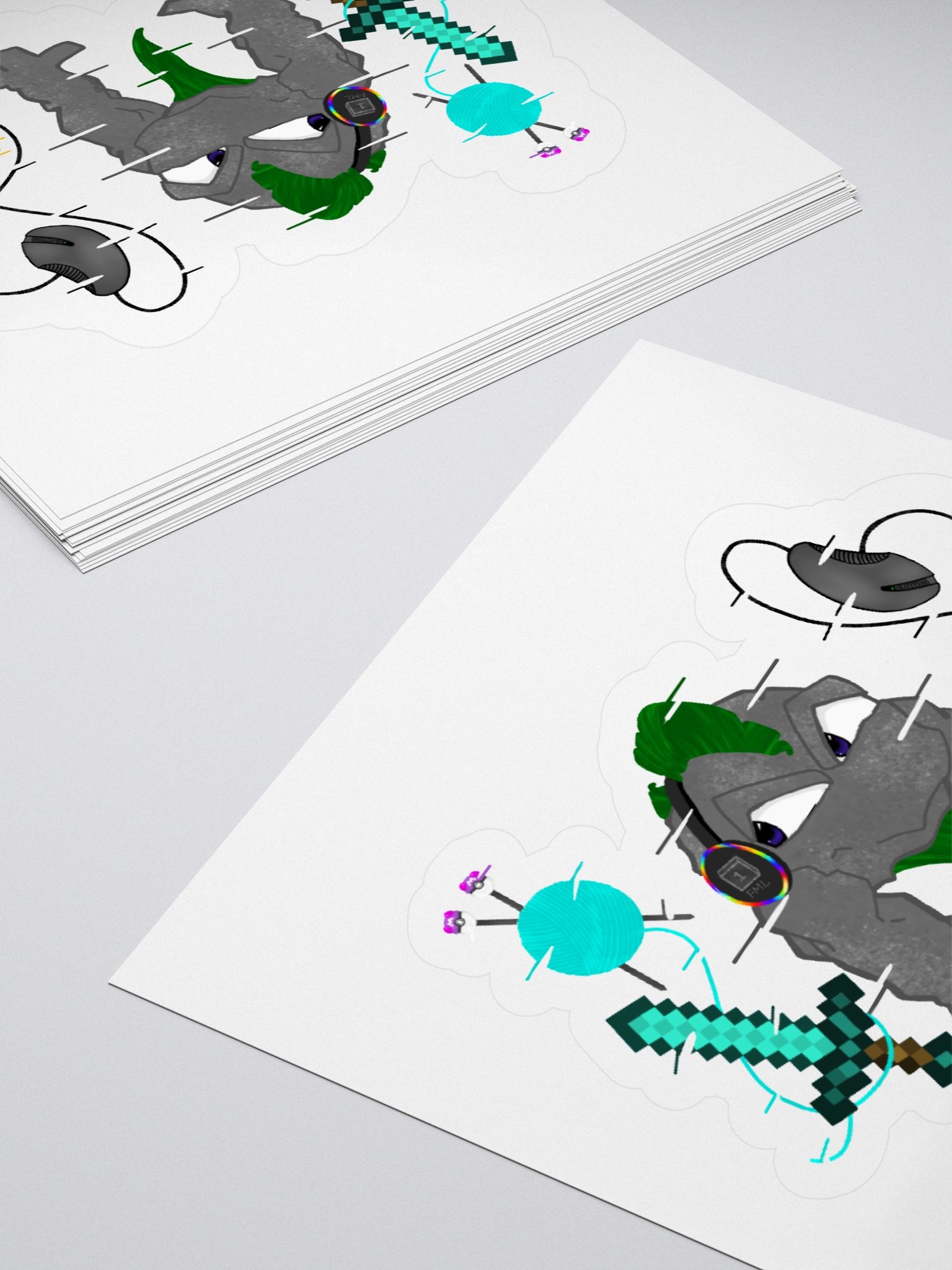 Glitched Ge0 Sticker product image (12)