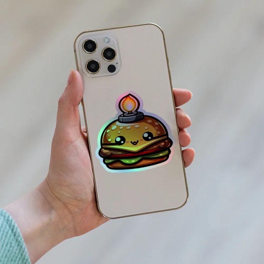 Gas Light Burger Holographic Sticker Sheet product image (8)