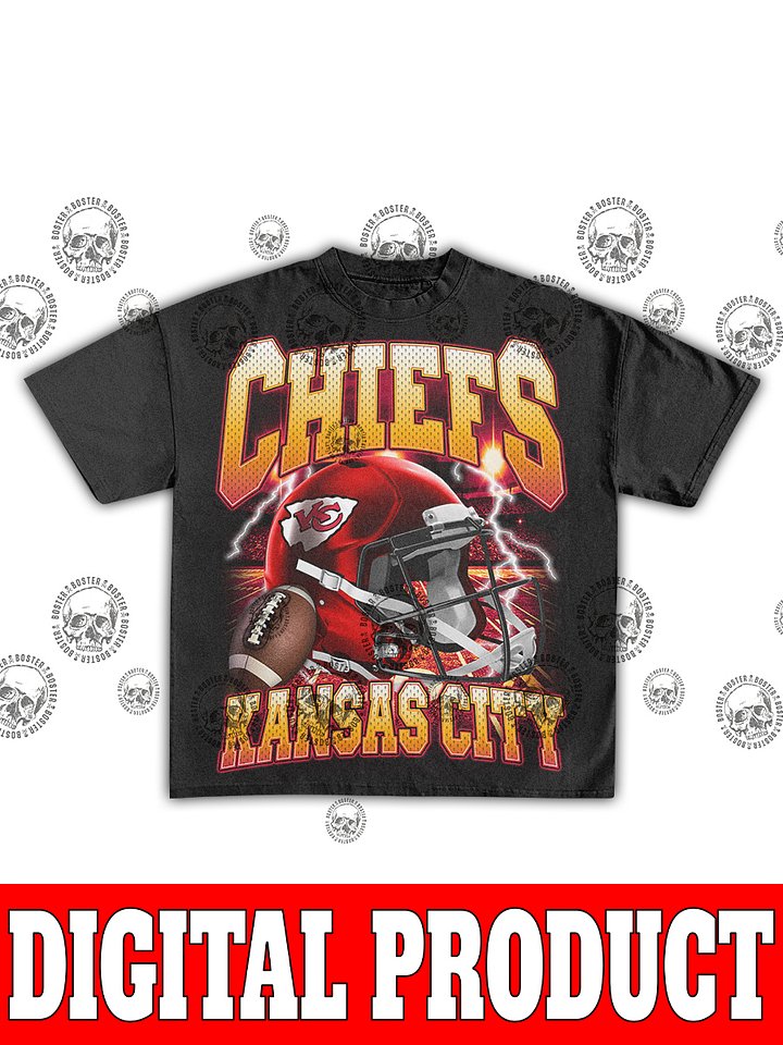 Kansas City Chiefs Vintage 90s Bootleg Graphic Design product image (1)