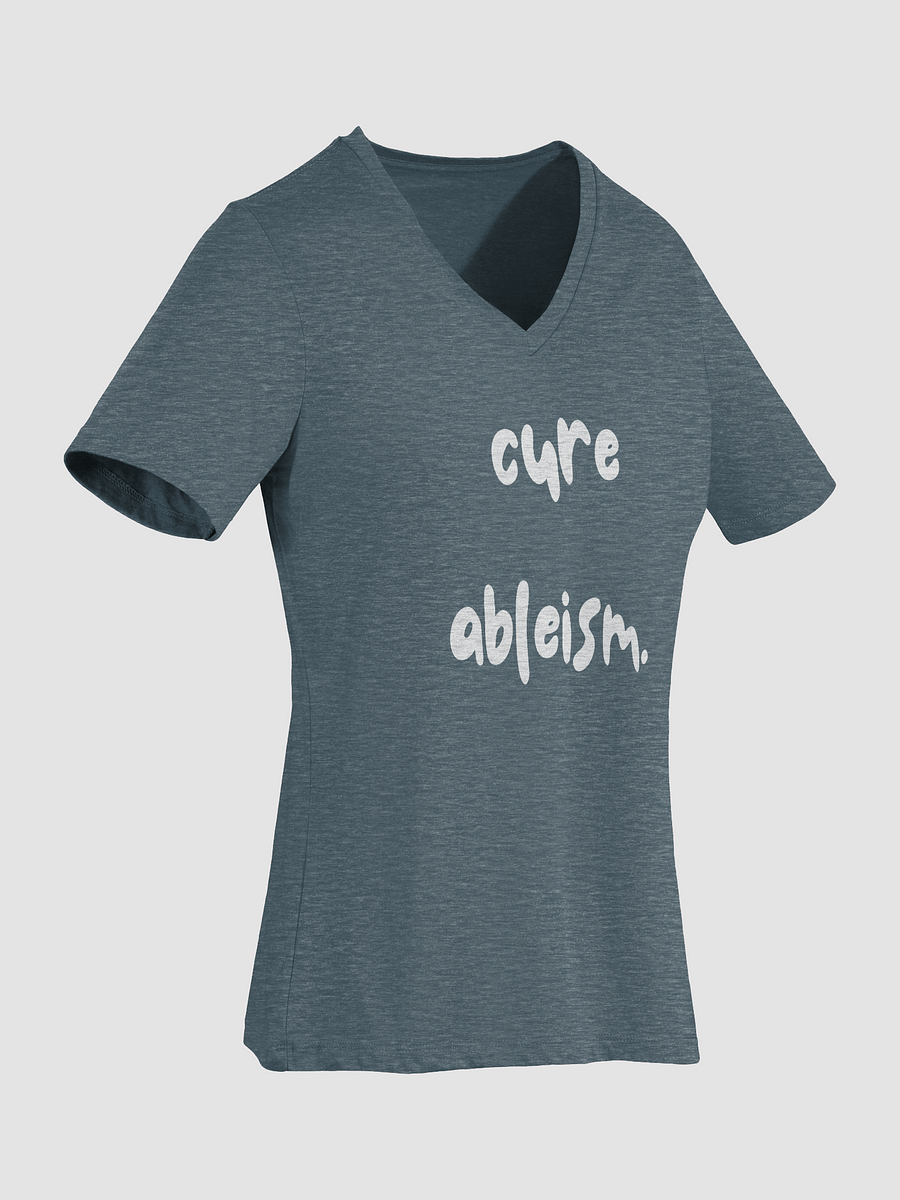 Cure ableism Relaxed V-Neck Tee product image (20)