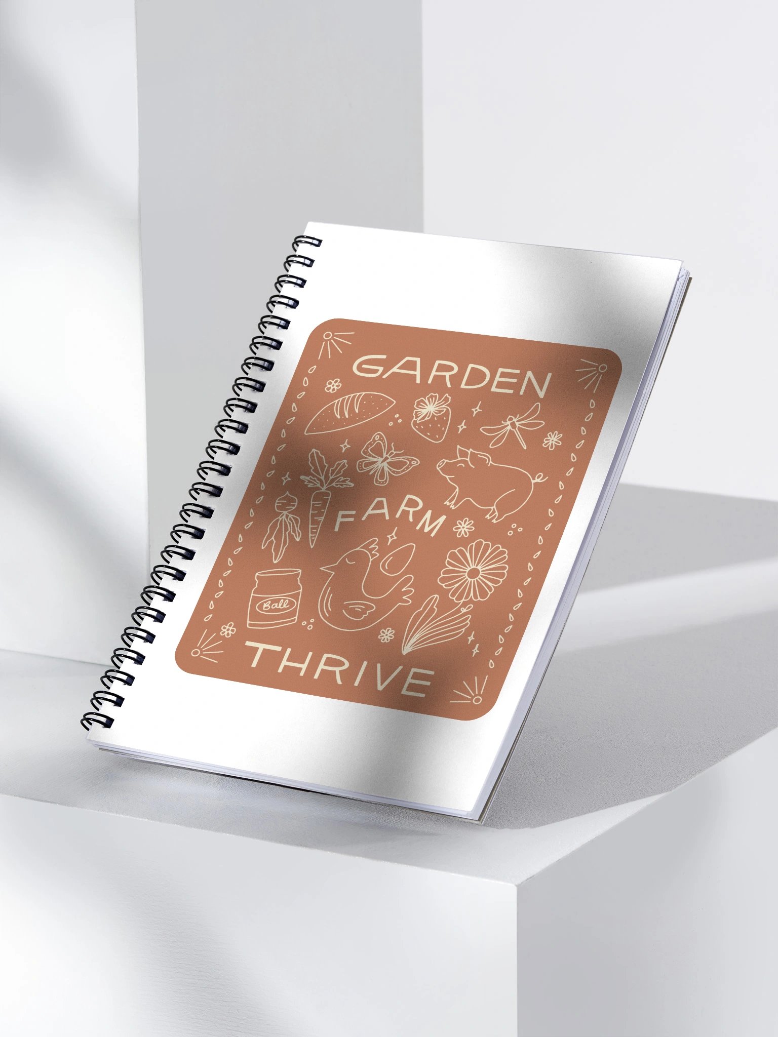 Rust Garden. Farm. Thrive. Illustrated Notebook product image (3)
