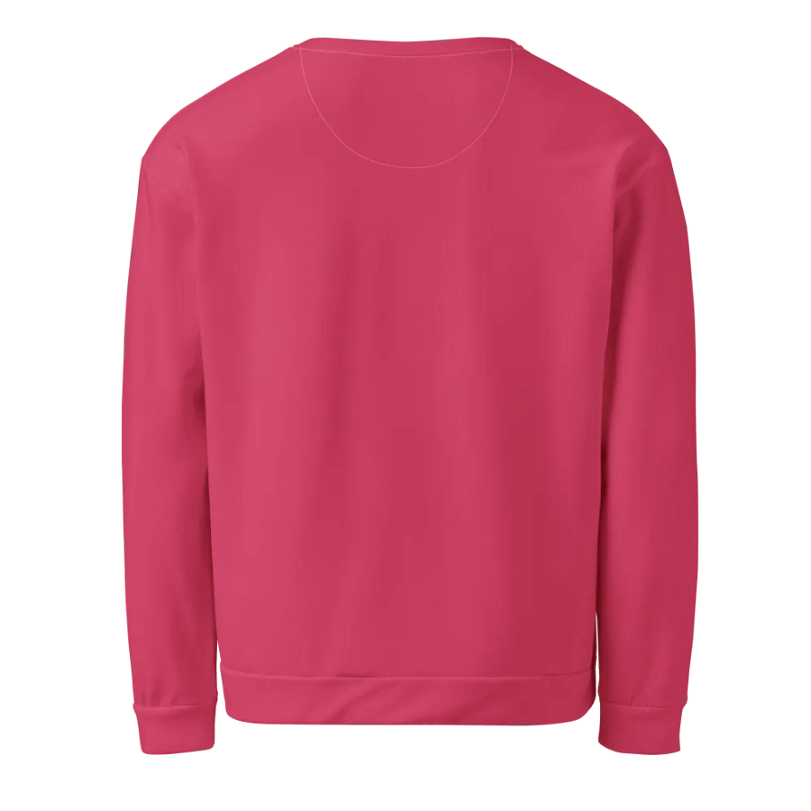 Plain Ruby Red True Summer Unisex Recycled Polyester Heavyweight Premium Sweatshirt by Treasure Pie product image (3)