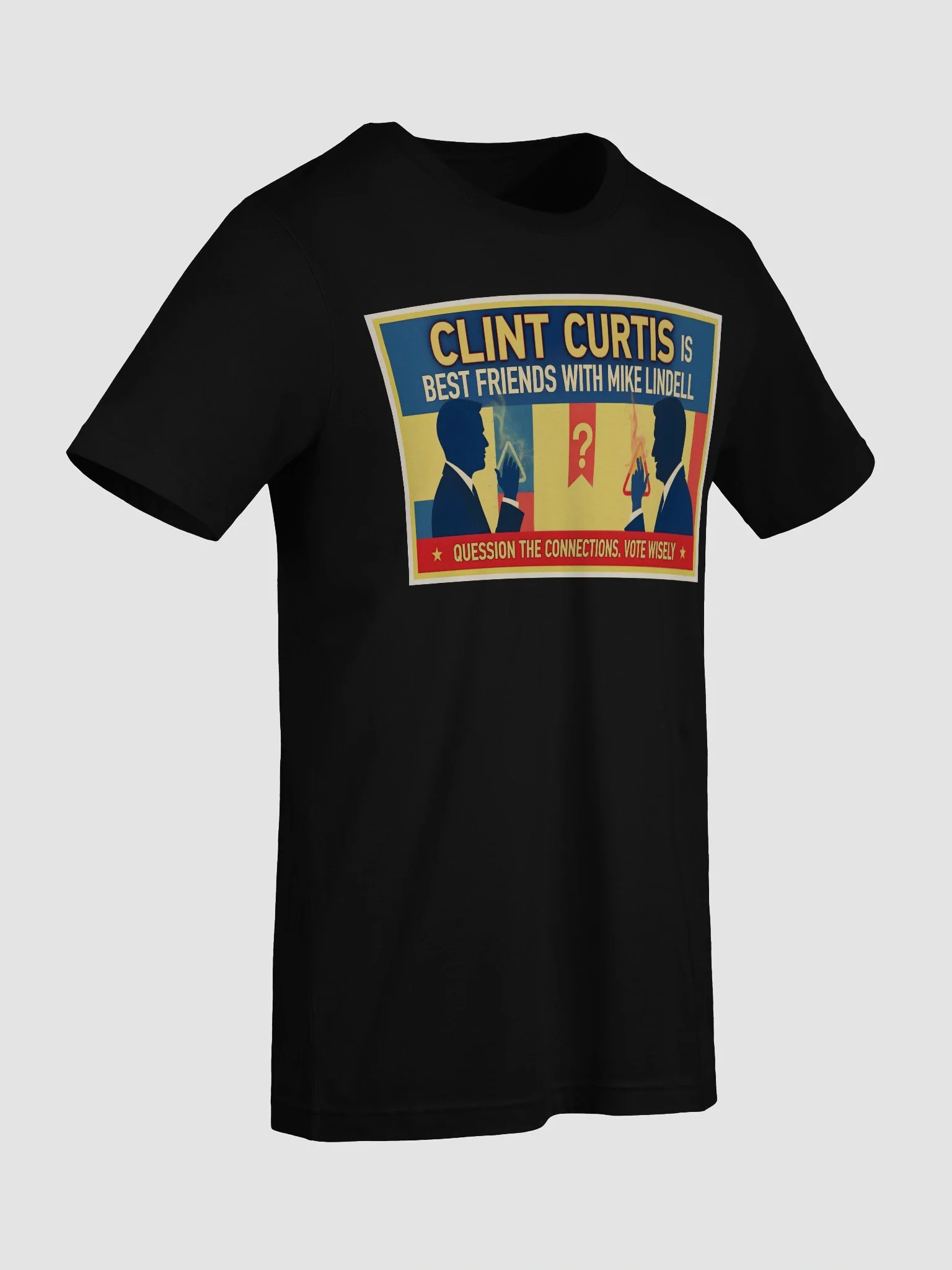 Clint Curtis & Mike Lindell Question the Connections T-Shirt product image (42)