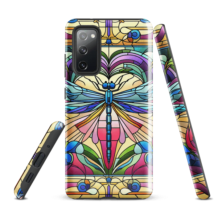 Tough Phone Case for Samsung® - Colorful Stained Glass Butterfly product image (1)