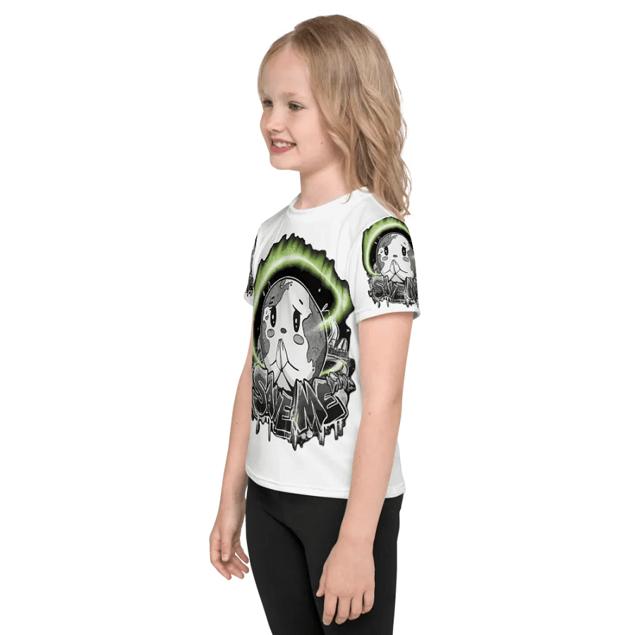 Save Me Kids Crew Neck T-Shirt | Eco-Friendly Style for Young Activists product image (4)