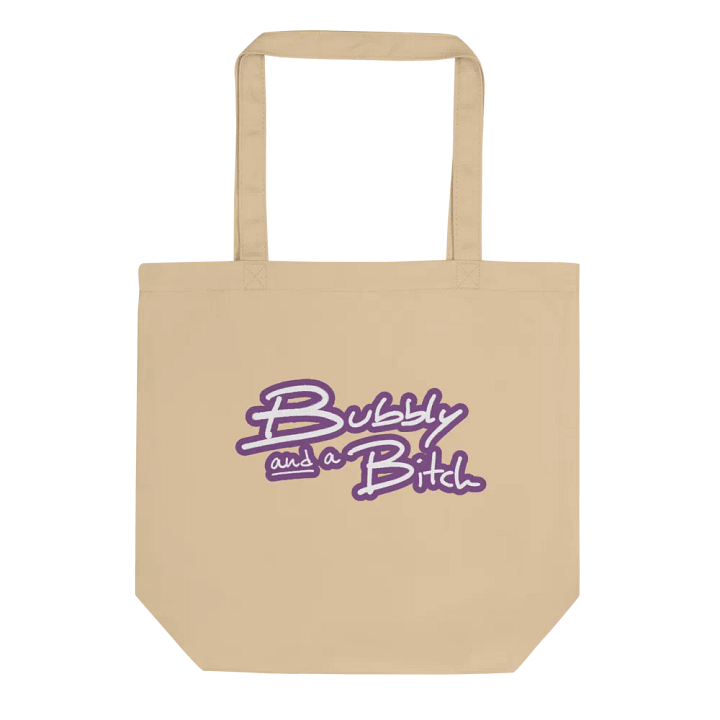 Bubbly and a B*tch (lined design, #763D7D) tote bag product image (4)