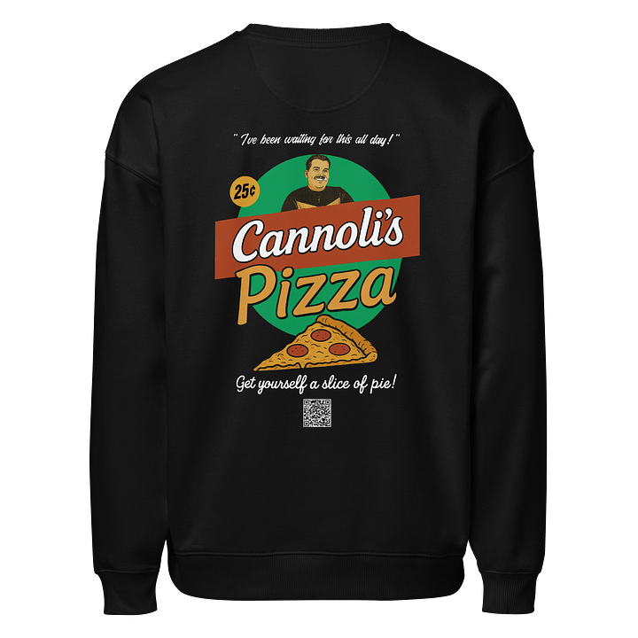 Black Oversized Cannoli's Pizza Sweater product image (2)
