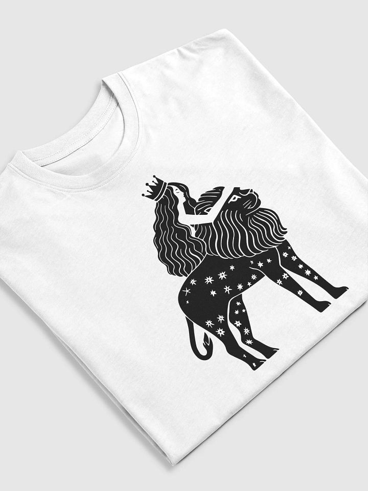 Midnight Black Men's Premium Tee - Leo Zodiac Line Art | Lion Star Sign Artwork for Astrology Lovers product image (1)