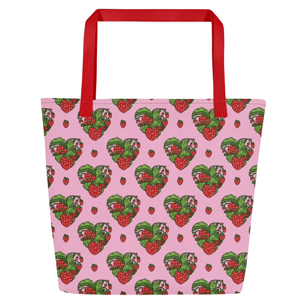 Strawberry Heart Tote Bag product image (1)