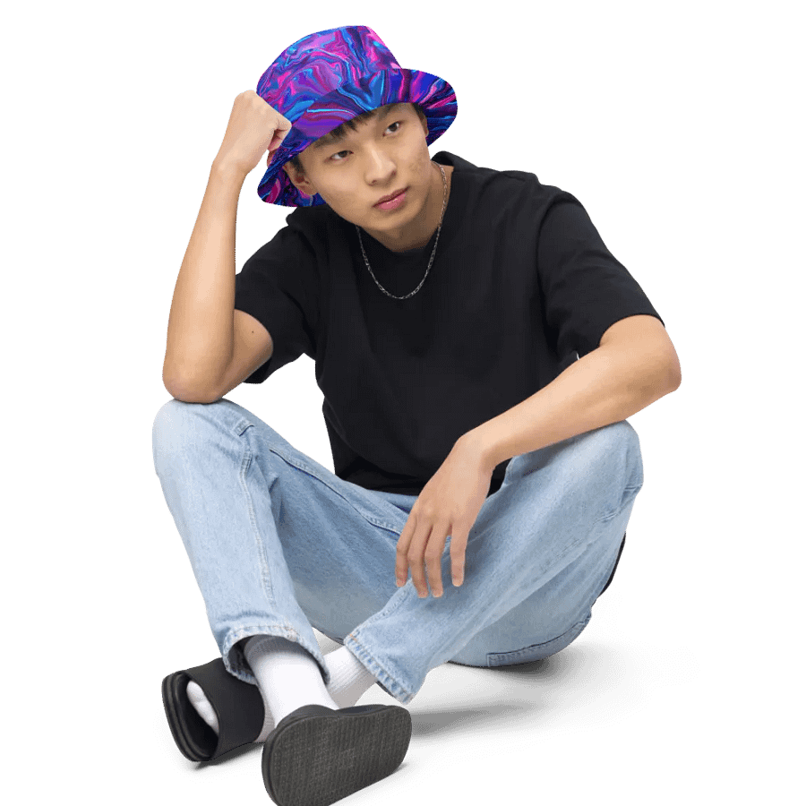 Multicolour Swirl Reversible Bucket Hat product image (5)