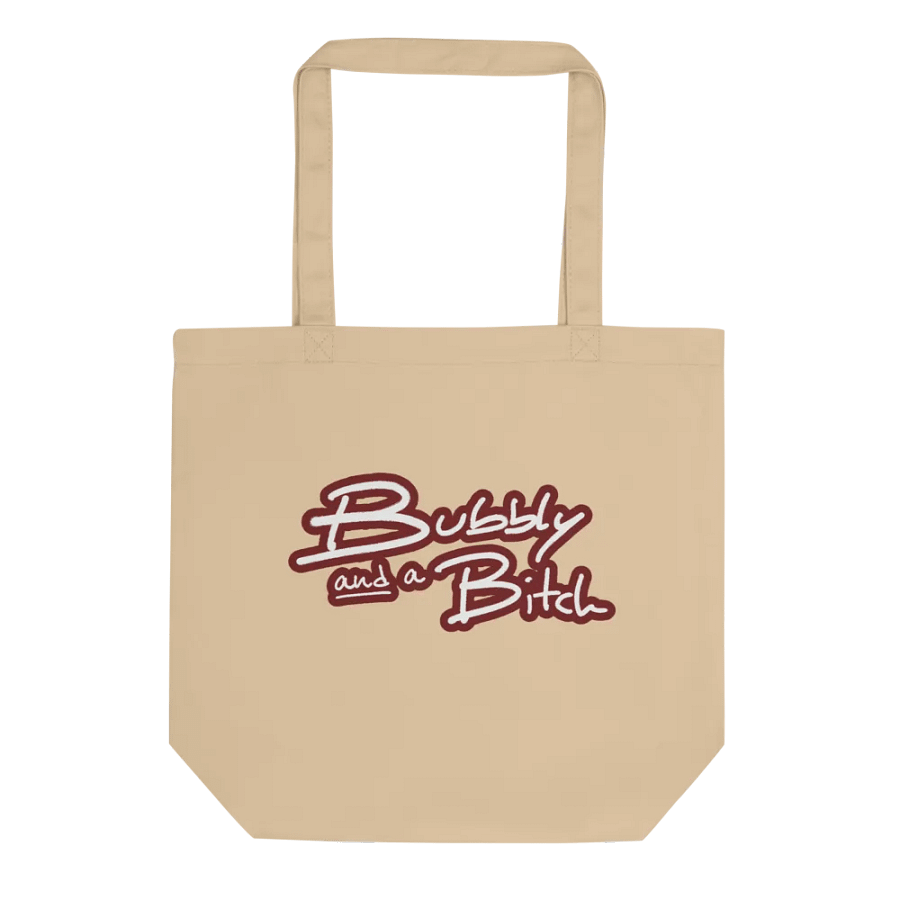 Bubbly and a B*tch (lined design, #6D1616) tote bag product image (4)